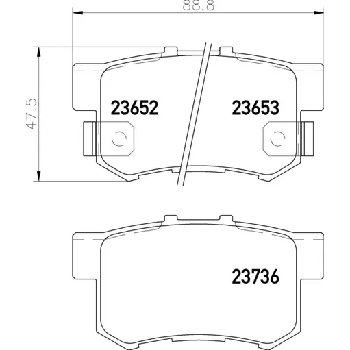 Колодки задние HONDA Accord 03-08/CRV II 02-06 NISSHINBO NP8001