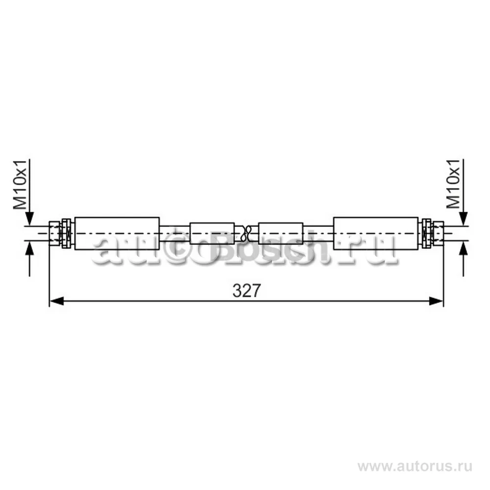 Шланг торм. пер. Audi A8 2.8-6.0/2.5TDi/3.3TDi 94> L=385 BOSCH 1987476856