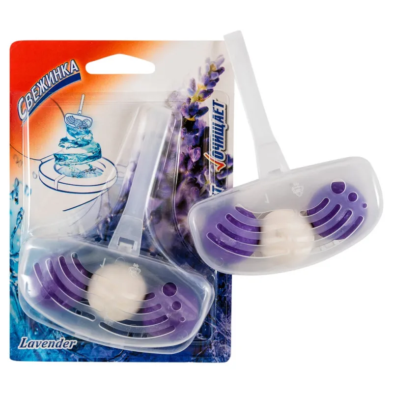 Освежитель для унитаза шариковый Свежинка лаванда 40г 763183