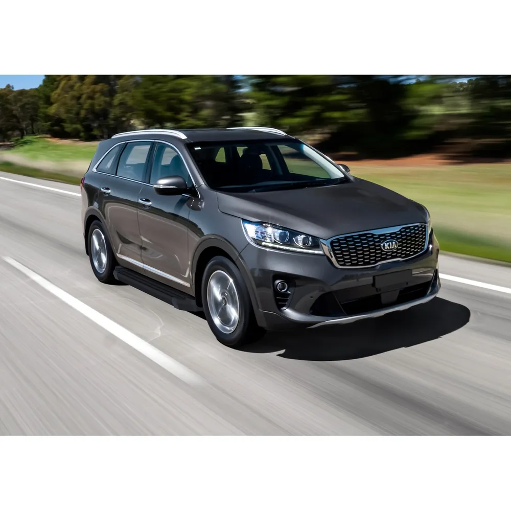 Порог-площадка Black F180ALB + комплект крепежа, RIVAL, Kia Sorento Prime 2018- Kia Sorento III Prime рестайлинг F180ALB.2803.4