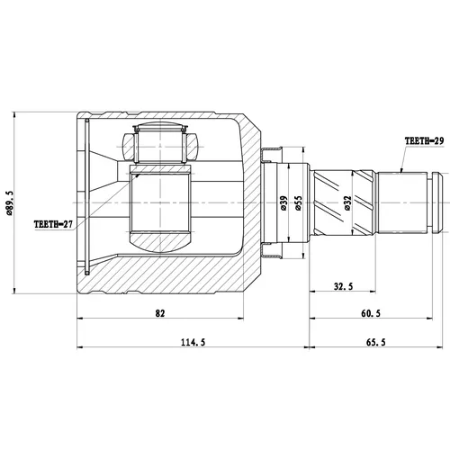 Шрус Внутренний Nissan Teana J31 (03--08), - L ZIKMAR Z87611R