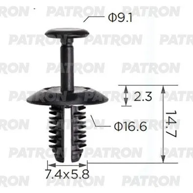 Клипса пластмассовая Клипса крепление порога молдинга Toyota Lexus PATRON P37-3836