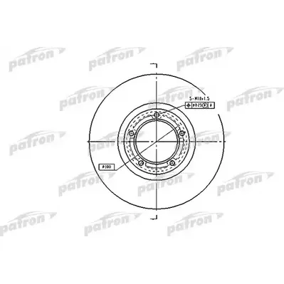 Диск тормозной передний FORD: TRANSIT C бортовой платформой 91-00, PATRON PBD1622