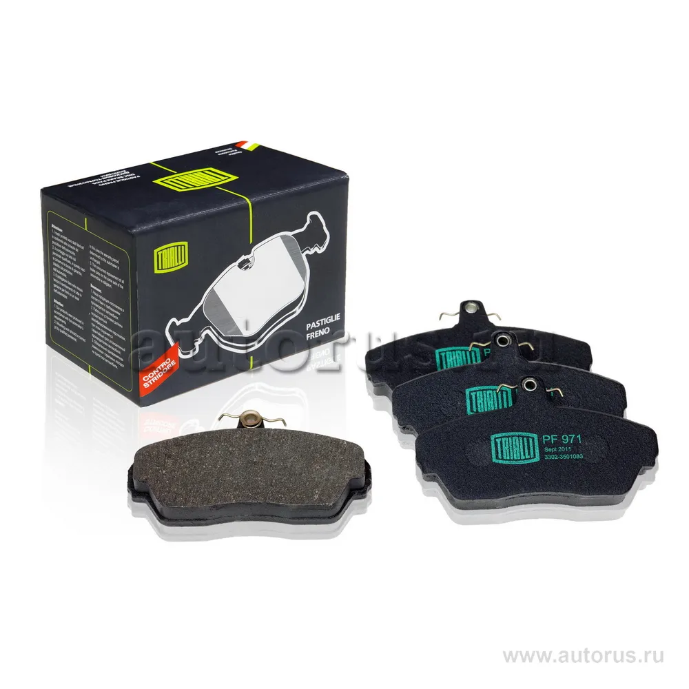 Колодки торм. для а/м ГАЗ 3302 диск. перед. TRIALLI PF 971