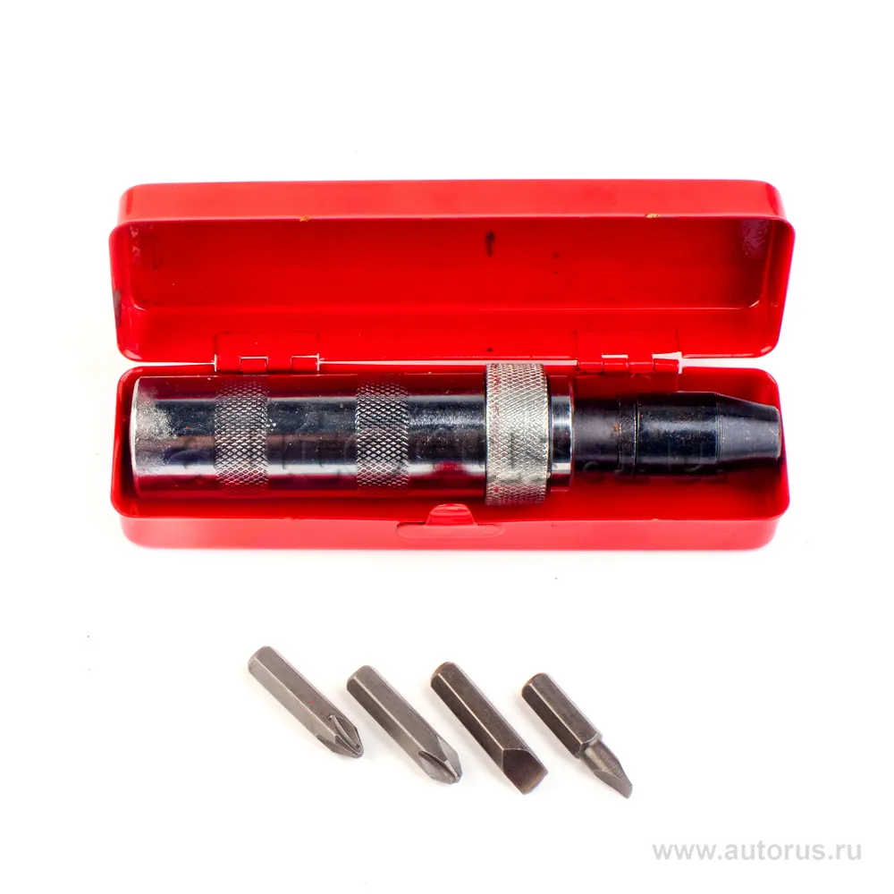 Отвертка ударная с битами PH и SL 5пр TOYA 65120