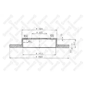 Диск тормозной передний MB W168 1.4-1.7CDI 97> STELLOX 60203345_SX