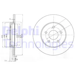 Диск тормозной задний DELPHI BG3663