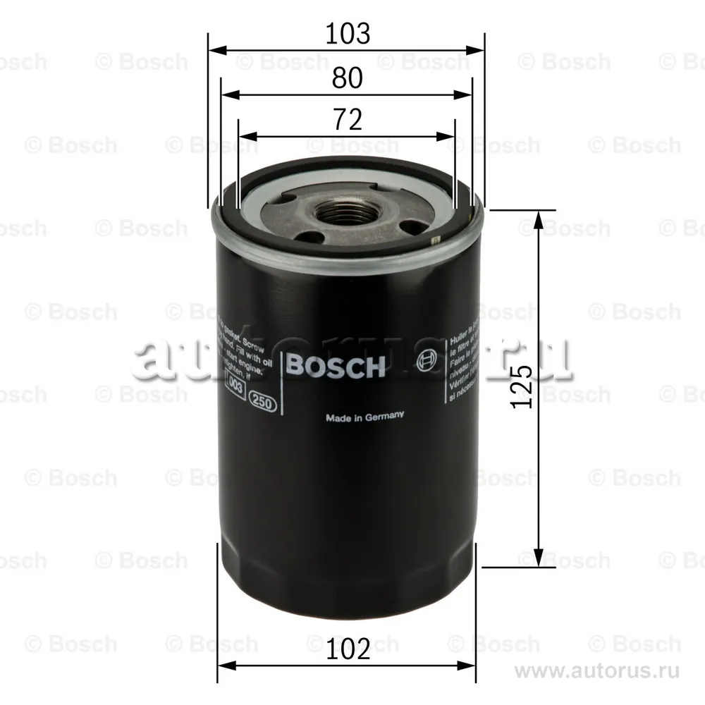 Фильтр масляный BOSCH 0 986 452 062
