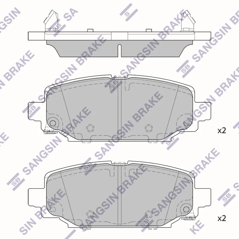 Колодки тормозные JEEP WRANGLER 18- задн. SANGSIN BRAKE SP4354