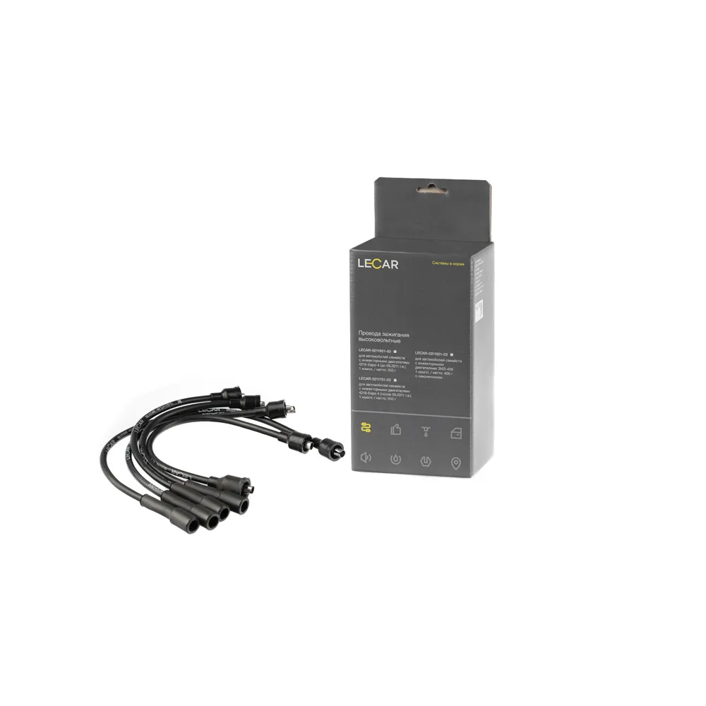 Провода высоковольтные На карбюраторные двигатели (двиг. ГАЗ-21) LECAR LECAR021120103