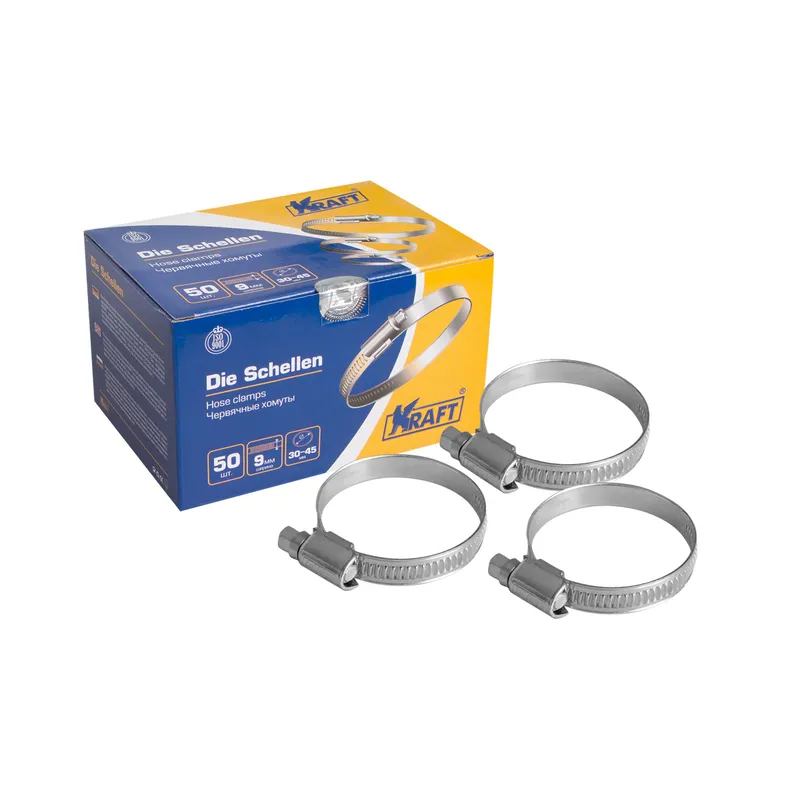 Хомут червячный 30-45 мм. KRAFT KT 880206