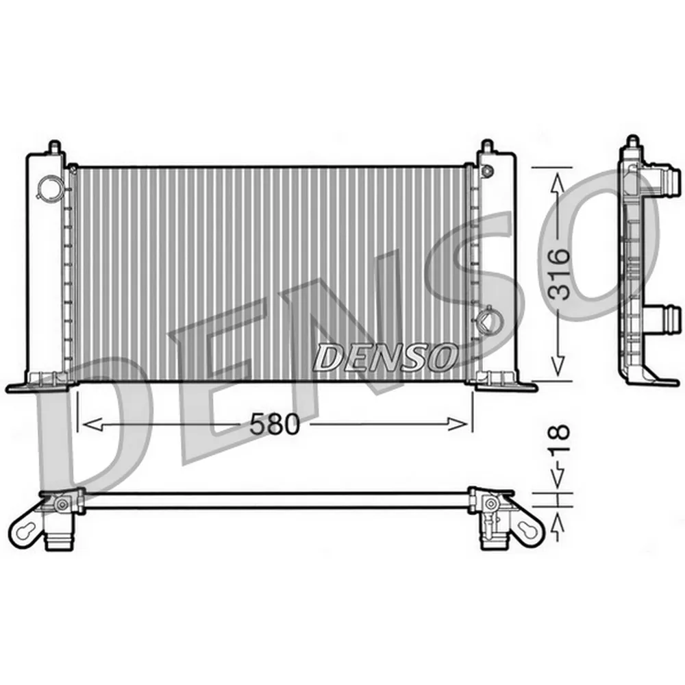 Радиатор системы охлаждения мкпп fiat stilo 1.2i 16v 01-03