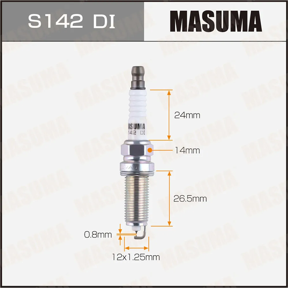 Свеча зажигания DOUBLE IRIDIUM (DILKAR7S8) MASUMA S142DI