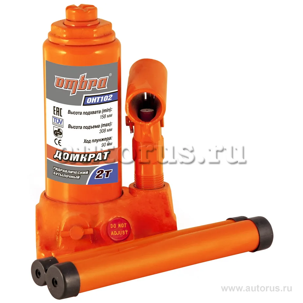 Домкрат гидравлический профессиональный 2 т. 158-308 мм . OMBRA OHT102