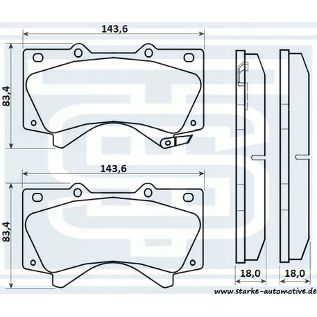 Колодки тормозные TOYOTA LAND CRUISER 200 передние STARKE 179802