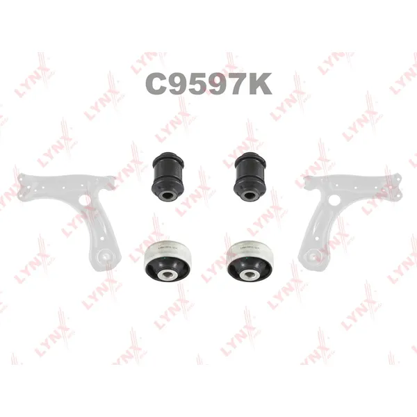 Комплект сайлентблоков / Рычагов / Перед. подв. AUDI A3 1.61.9D 9603 / TT 1.8T 9806, SKODA LYNXauto C9597K