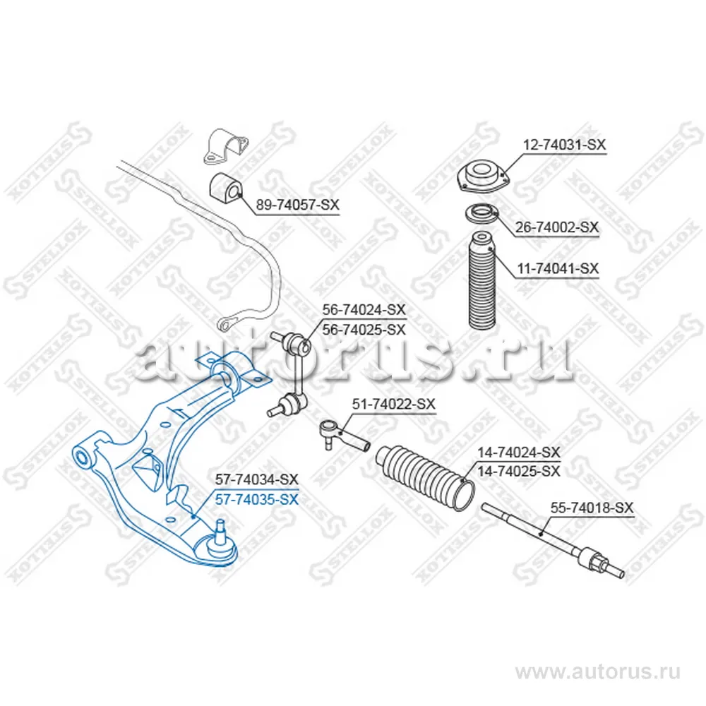 Рычаг л. Nissan Maxima CA33 all 00 (5774034_SX) STELLOX 5774035_SX