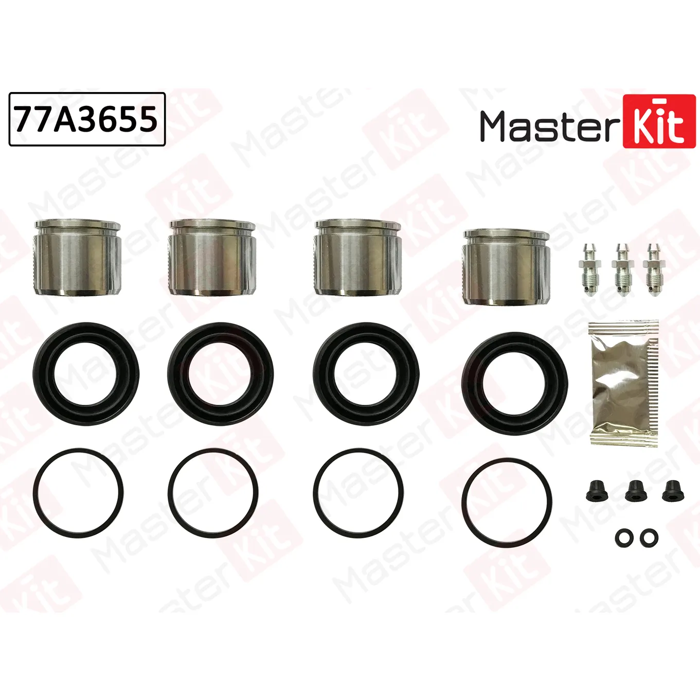 Ремкомплект тормозного суппорта + поршень MERCEDES T2 3-86 - 77A3655 MASTERKIT 77A3655
