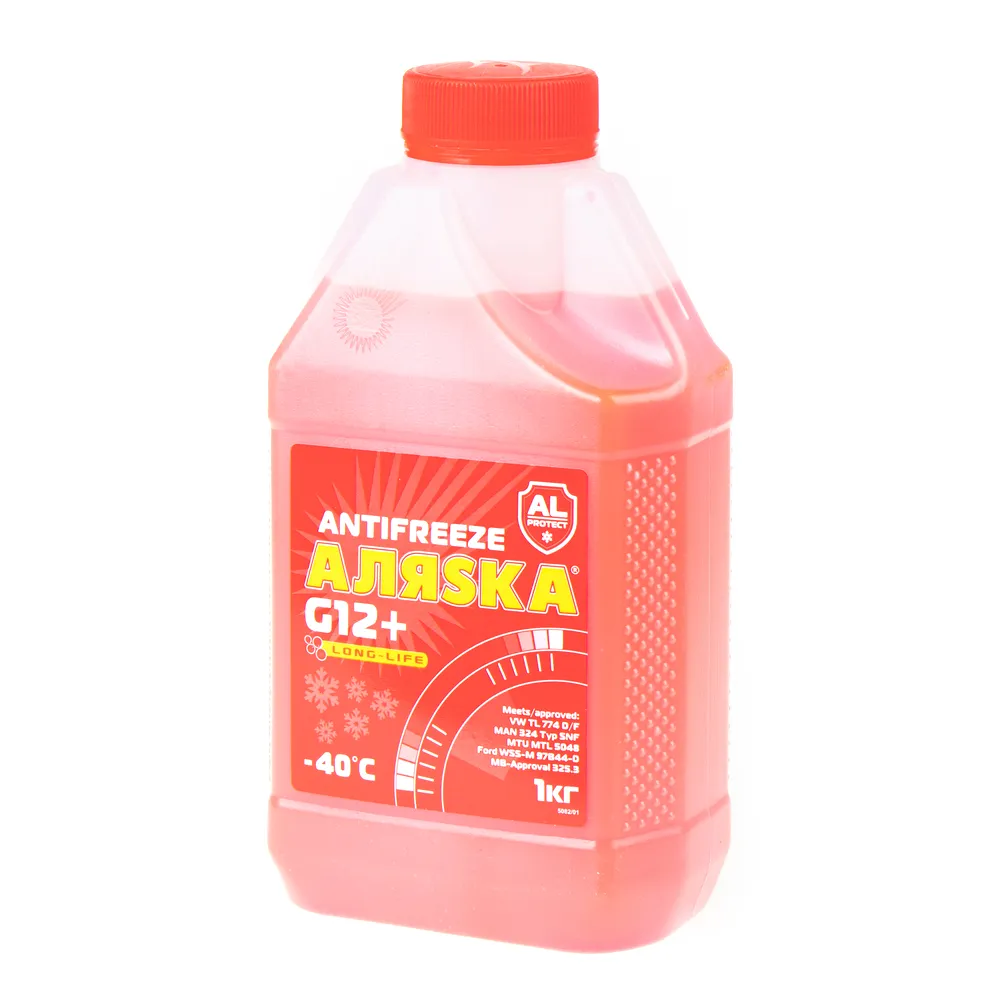 Антифриз Аляска Long Life G12+ готовый -40C красный 1 кг 5082