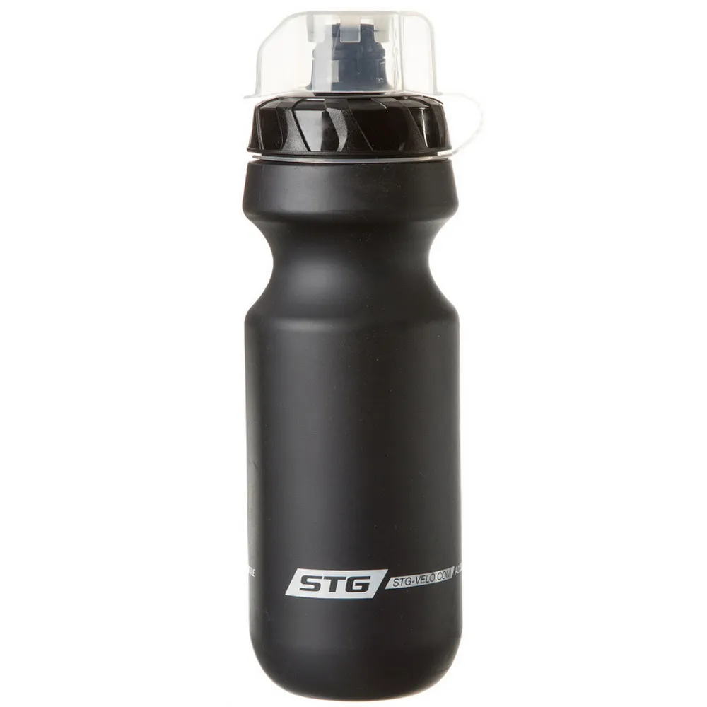 Велофляга STG 600 мл CSB-542M черная с крышкой STG Х88766