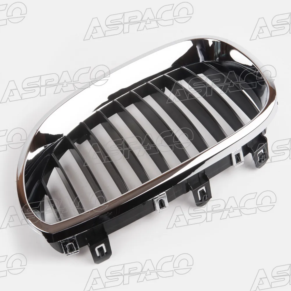 Решетка радиатора левая (L) BMW 5'E60/E61 (03-09) ASPACO AP061
