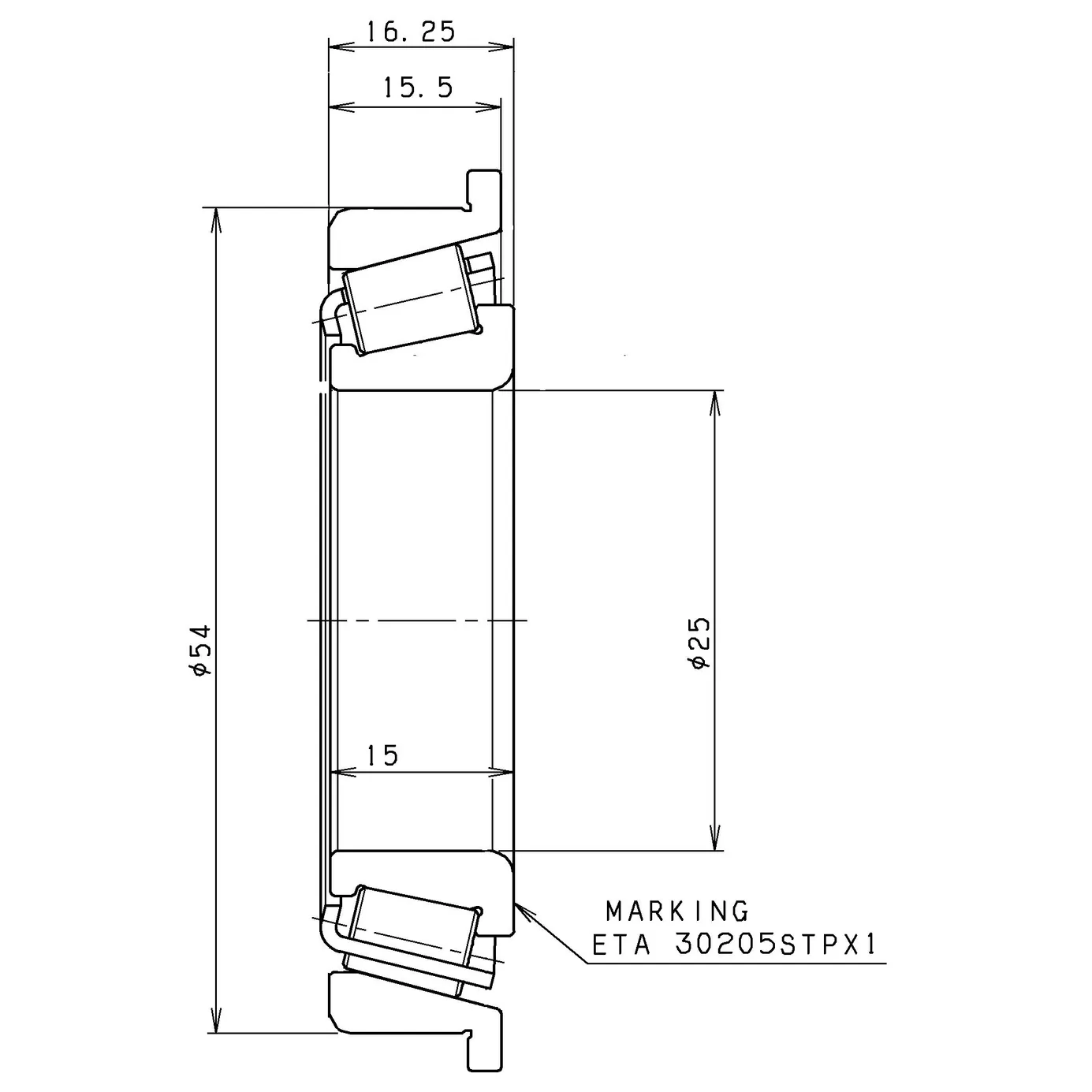 Однорядный конический подшипник NTN-SNR EC35116