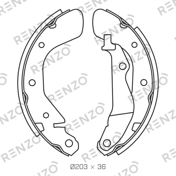 Колодки барабанные RENZO RZ009