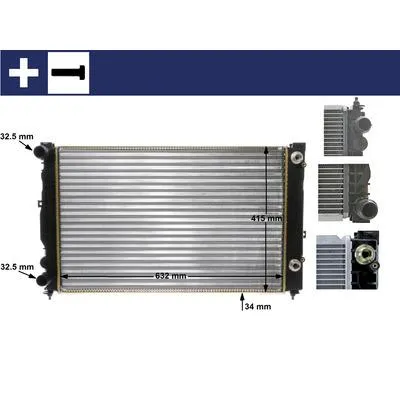 Радиатор основной VAG A4(B5)/Superb I/Passat B5 95-05 KNECHT/MAHLE CR 132 000S