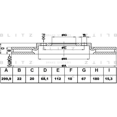 Диск тормозной задний вентилируемый MERCEDES C219/W211/S211 05-> BLITZ BS0172