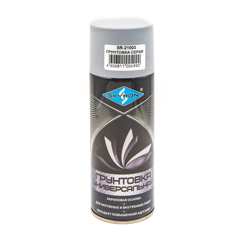 Грунтовка универсальная акриловая серая аэрозоль 520 мл SKYRON SR-21003