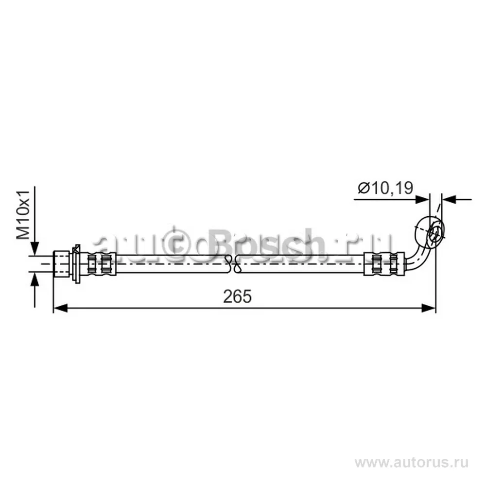 Шланг торм. зад. п. Toyota Land Cruiser 4.7 4.2TD 98> L 265 BOSCH 1 987 481 128
