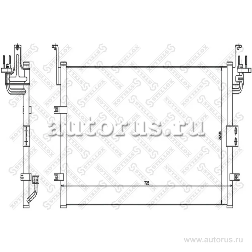 Радиатор  конд./hyundai sonata 2.0/2.4/2.5/2.7 99-04 STELLOX 1045104SX