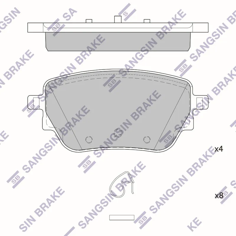 Колодки задние SANGSIN BRAKE SP4337