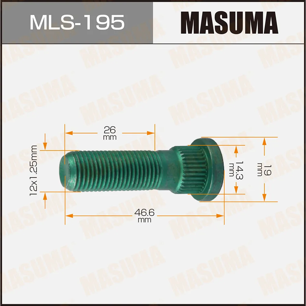 Шпилька колесная NISSAN CEDRIC MASUMA MLS-195