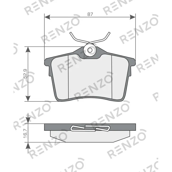 Колодки дисковые RENZO RNZ253
