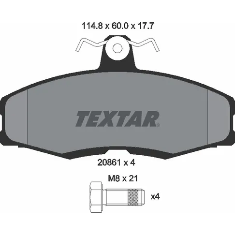 Колодки тормозные дисковые TEXTAR