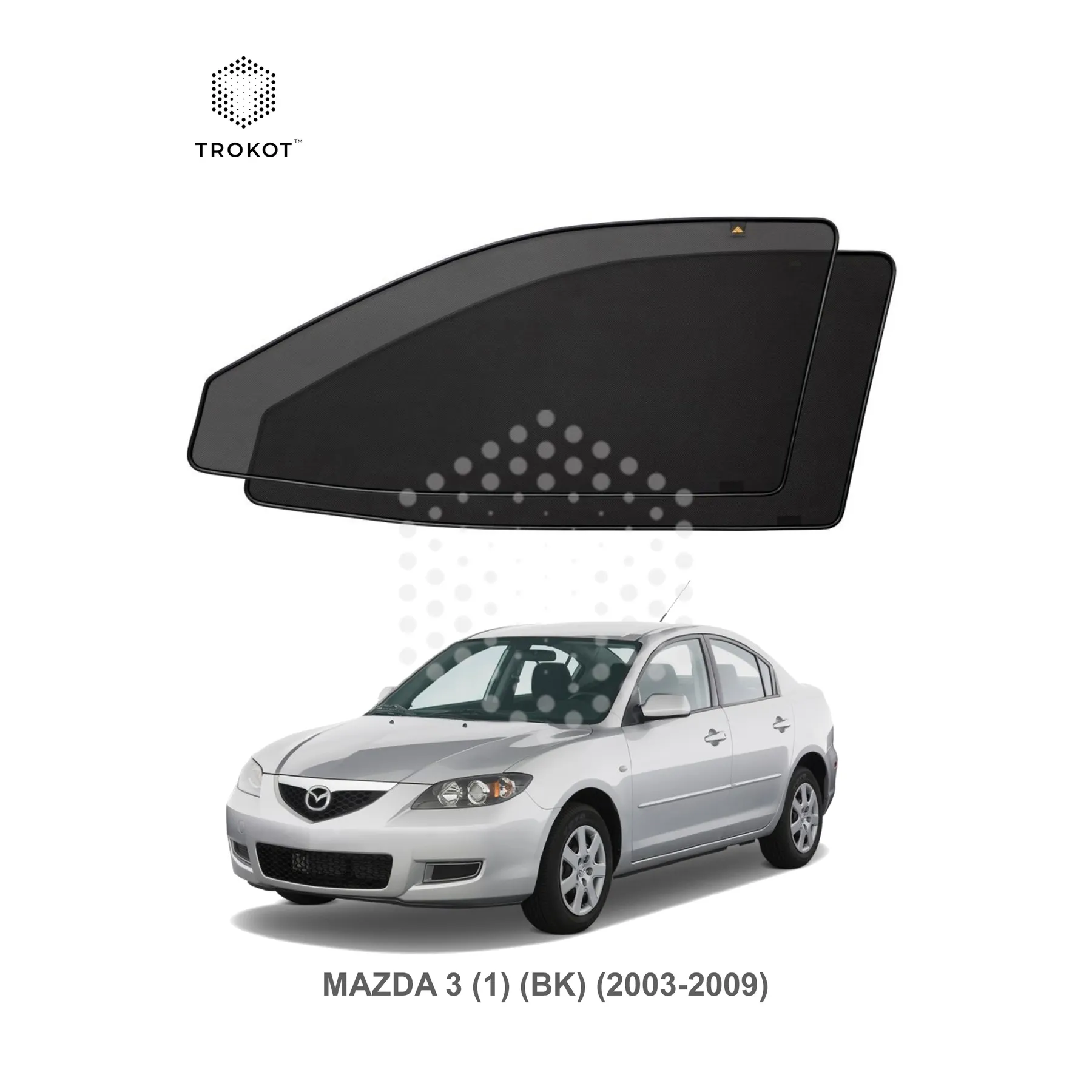 Комплект шторок на передние двери Mazda 3 (1) (BK) (2003-2009)