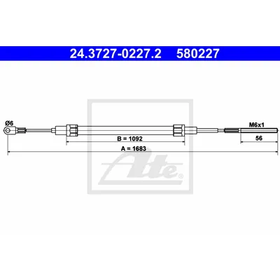 Трос стояночного тормоза BMW 3 Compact E36 94 - 00 ATE 24.3727-0227.2