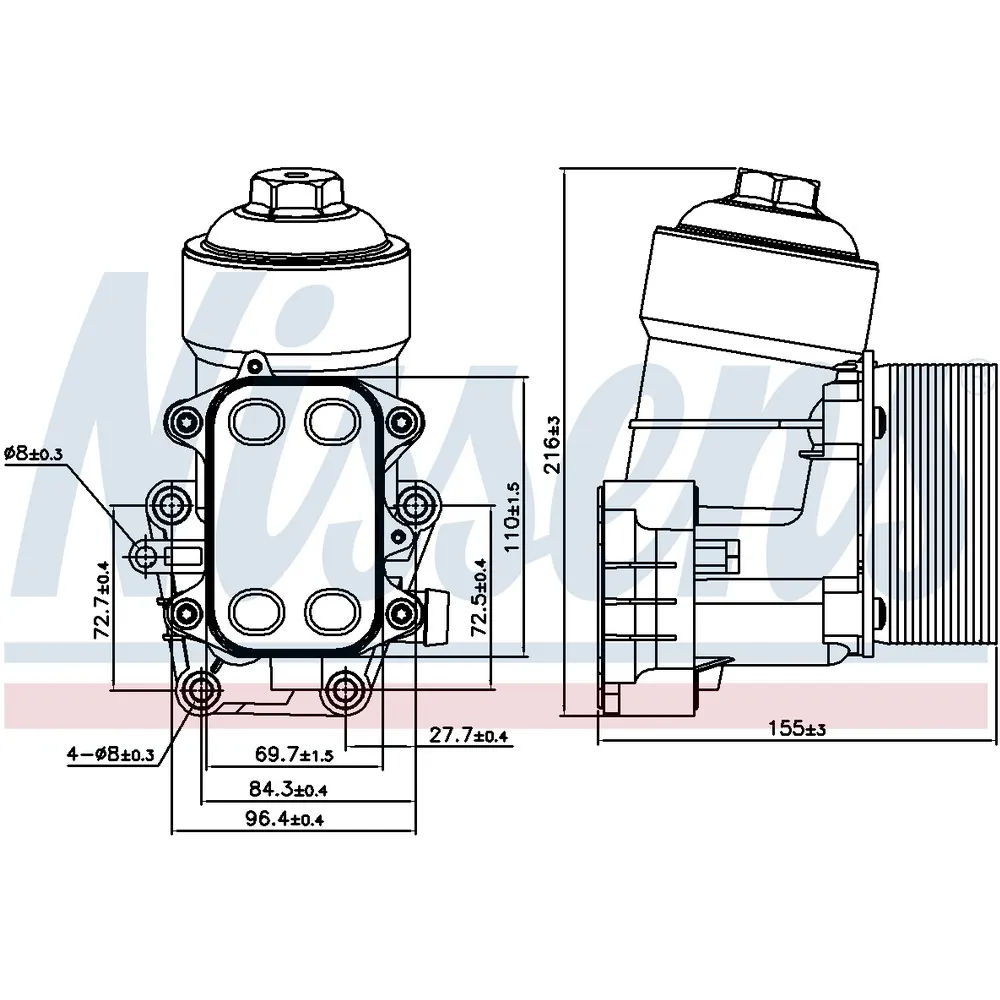 Корпус масляного фильтра NISSENS 91158