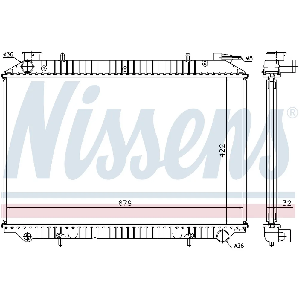 Радиатор NISSENS 62908A