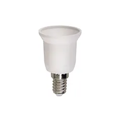 Переходник с цоколя Е14 на Е27, пластиковый, 220V/4A VOLSTEN V03-PA-E14/E27