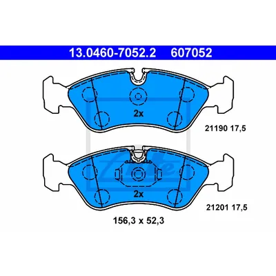 Колодки передние ATE 13.0460-7052.2
