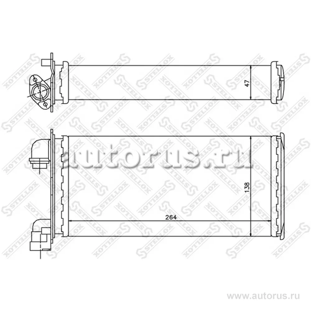Радиатор печки BMW E30 1.6-2.5 82-93 STELLOX 10-35078-SX