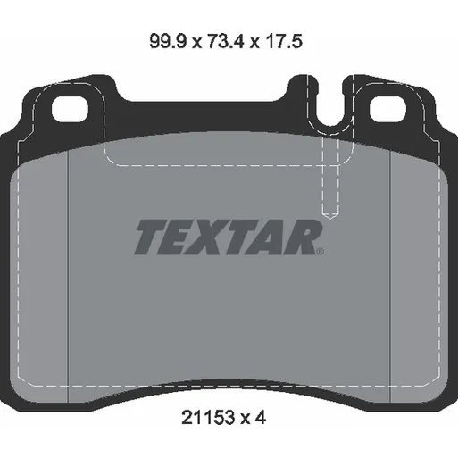 Колодки передние с противошумной пластиной Q+ MERCEDES-BENZ TEXTAR 2115307