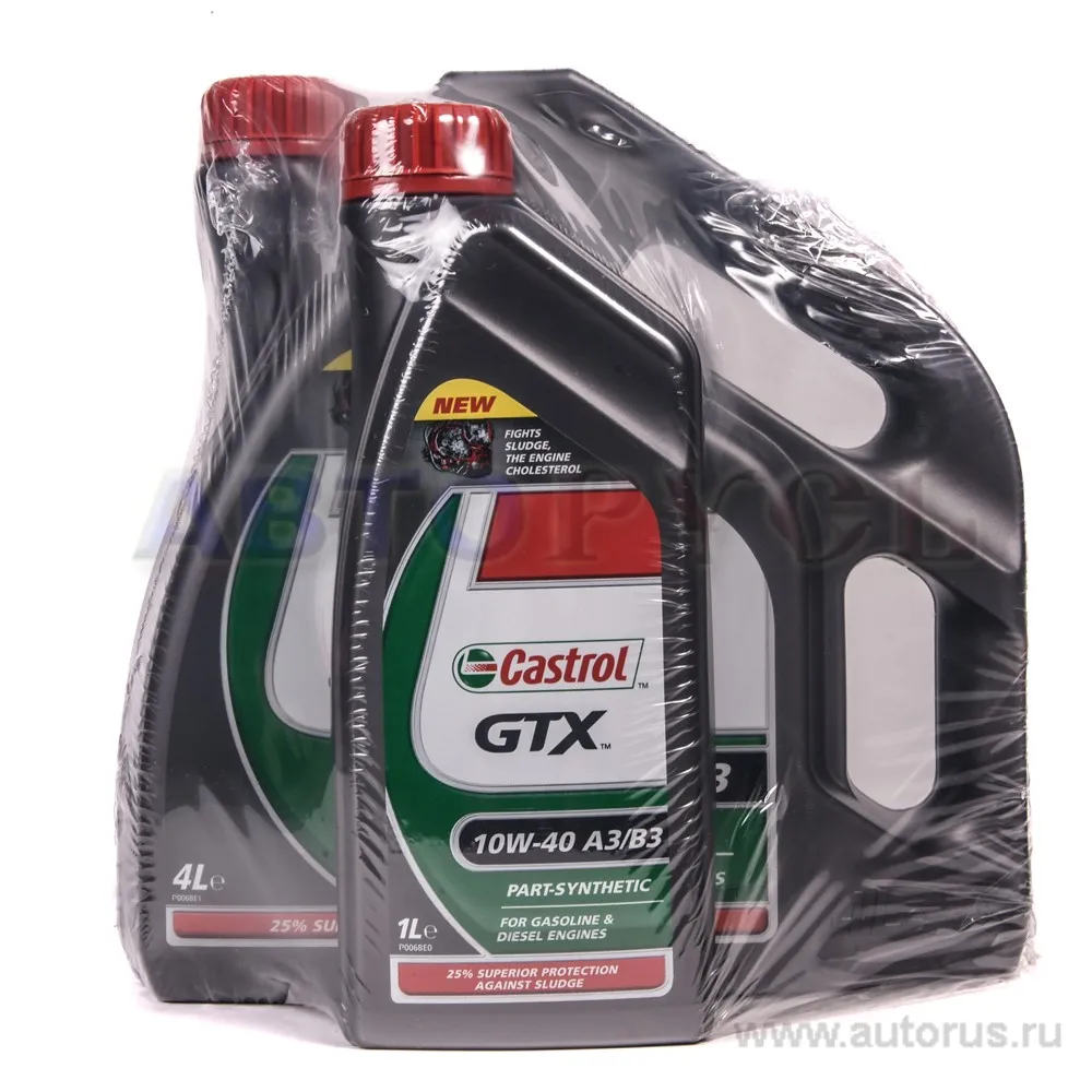 Масло моторное CASTROL GTX 10W-40 полусинтетическое 4 л + 1 л 1598AA