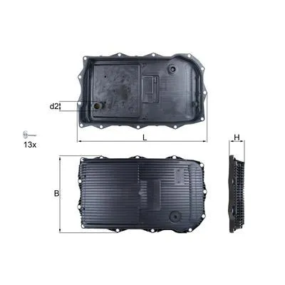 Масляный поддон, АКПП BMW F20/F30/F10/F01/X1(E84)/X3(F25)/X5(E70) KNECHT/MAHLE HX184KIT