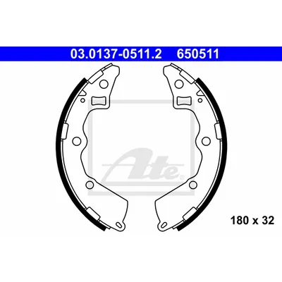 Колодки тормозные барабанные ATE 03.0137-0511.2