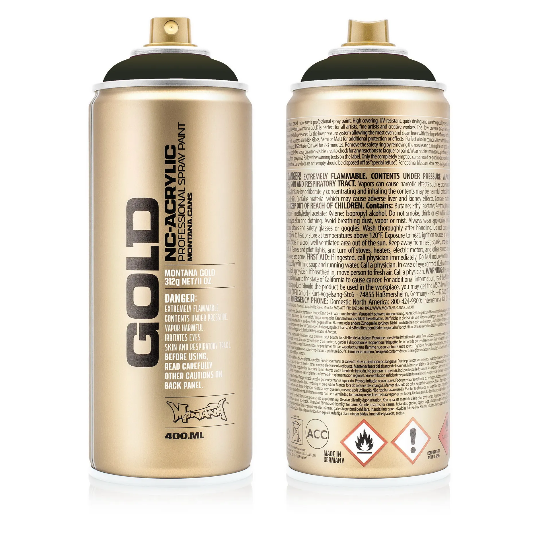 Краска GOLD темно-зеленая милитэри MONTANA CANS G1180