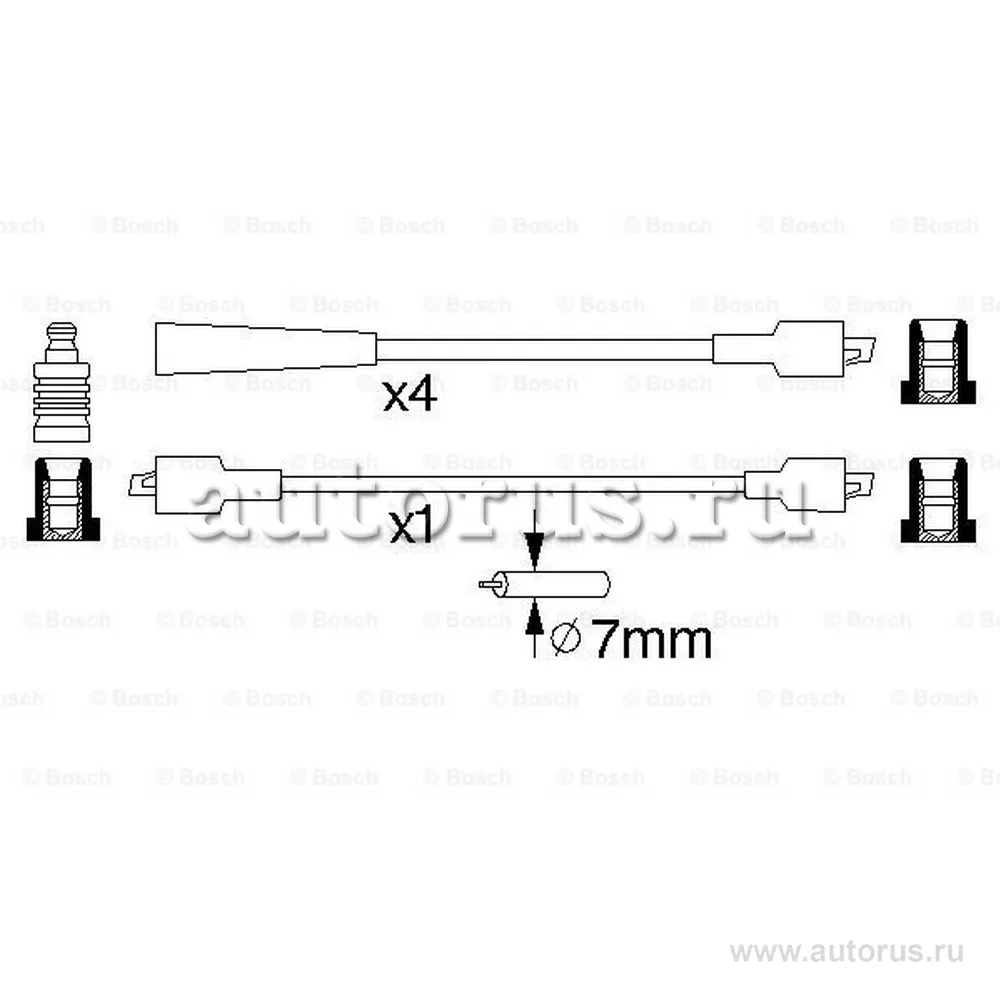 Комплект проводов opel kadettascona 1.31.6 81 BOSCH 0986356741