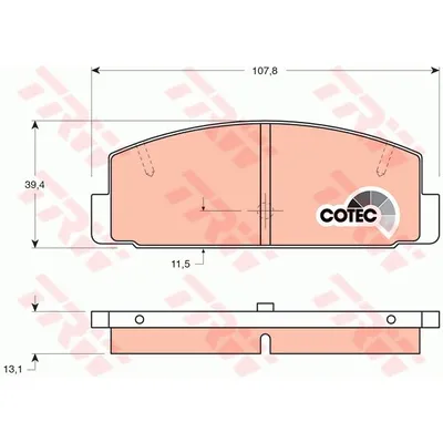Колодки задние MAZDA 6 02->/323 98-04/626 97-02 TRW GDB3088